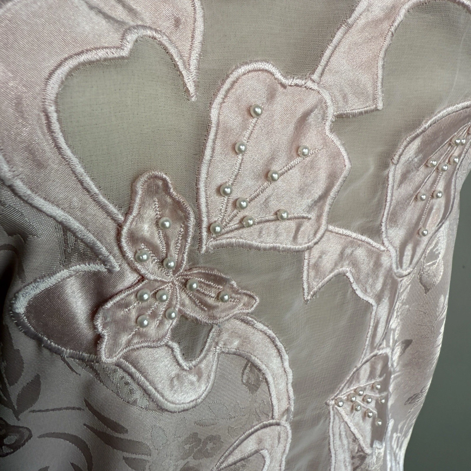 UNDERCOVER Abito slip Victoria’s Secret etichetta oro pizzo trasparente maxi lingerie Y2K Fairycore M