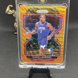 Kawhi Leonard 2021-22 Prizm #71 Orange Wave /60 Clippers