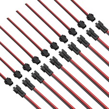 2 Pin JST SM Connectors 20 Pairs Male Female 15cm Cable for 3528 5050 FCOB