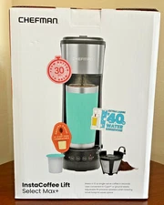 InstaCoffee Lift Select Max+ Single-Serve Coffee Maker by Chefman – Compact–NEW