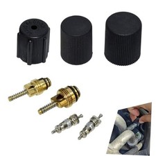 7 PCS Air Conditioning Valve Core Kit, AC High/Low Pressure Port Caps, Anti