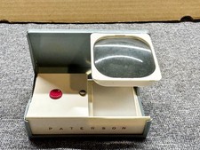 VINTAGE PATERSON FILM EDITOR NEGATIVE VIEWER MAGNIFIER DARKROOM LIGHT BLUE CREAM