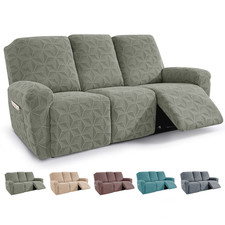 Sofa Covers, Stretch Reclining Couch Covers w/ Pockets 1/3 Seater Soft Slipcover