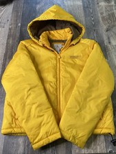 Calvin Klein Kids Yellow Puffer Jacket With Hood Size M