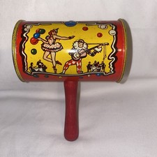 Vintage Metal Clown Rattle Noise Maker