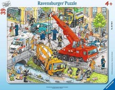 Ravensburger Kinderpuzzle Rettungseinsatz Rahmenpuzzle Kinder ab 4 Jahren 39