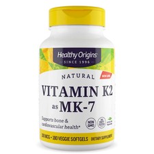 Healthy Origins Vitamin K2 as MK-7 100 mcg  180 Veggie Softgels