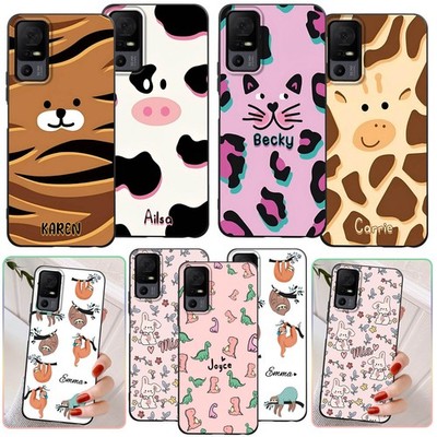 Custom Case Cartoon Animal Soft Cover For TCL 40 SE 503 605 502 T-Mobile Revvl 8