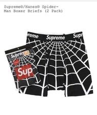 SUPREME HANES SPIDER-MAN BOXER BRIEFS 2 PACK BLACK X-LARGE 40-42" SS26