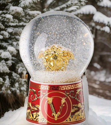 Rosenthal Versace Christmas Virtus Holiday Schneekugel Kugel Snow Globe Neu Ovp