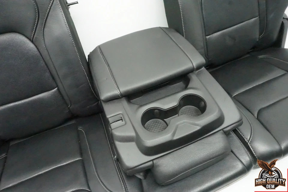 Dodge Ram 1500 2019-2025 asiento trasero cuero negro doble cabina OEM Foto 3 de 4
