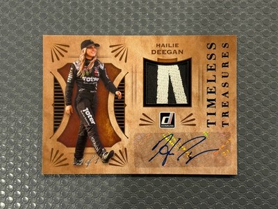 Hailie Deegan 2021 Donruss PLATINUM Patch Auto 1/1 Race Worn True 1 OF 1 Nascar