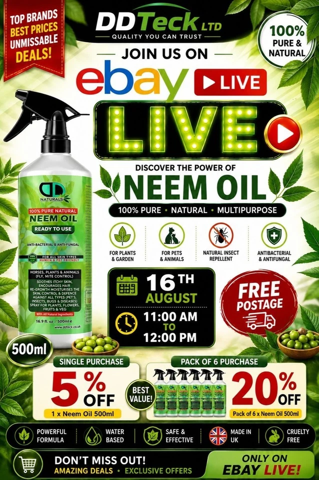 Neem Oil Spray (Ready to Use), Plants, Animals, Insects Repellent, Skin