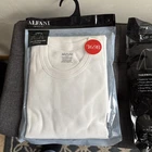 ALFANI thermal knit waffle crew long sleeve shirt  MENS' SIZE SMALL new WHITE