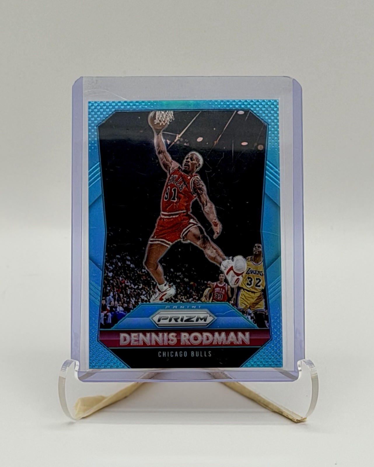 2015-16 Panini Prizm Prizms Light Blue #245 Dennis Rodman #'d /199
