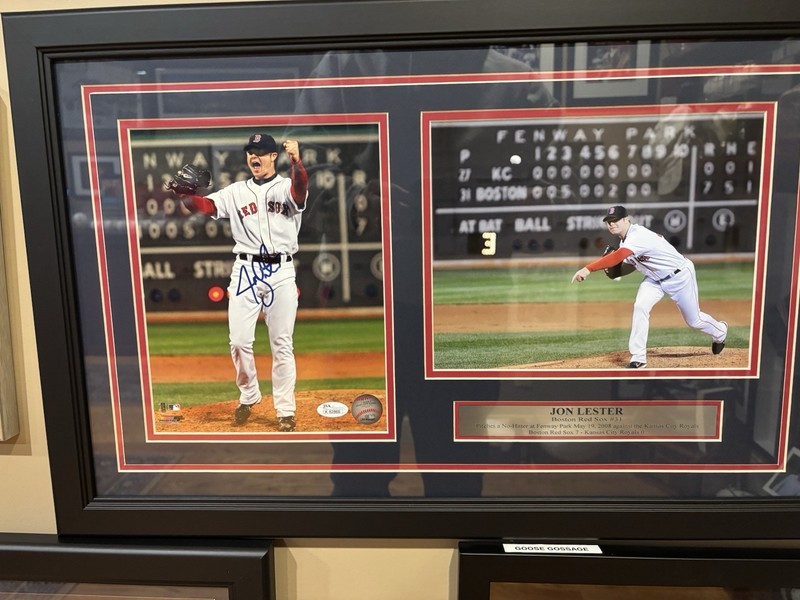 Jon Lester Boston Red Sox Autographed Framed Original Photo JSA No-Hitter