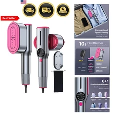 Travel Garment Steamer Iron 2 In 1 Portable Clothes Steamer Rose Red