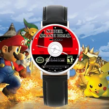 Super Smash Bros. Melee Disc Engraved Wrist Watch
