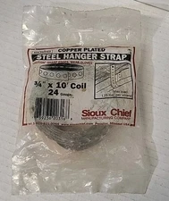 Sioux Chief Pipe Hanger Strap Copper Plated 3/4 " For Copper Only