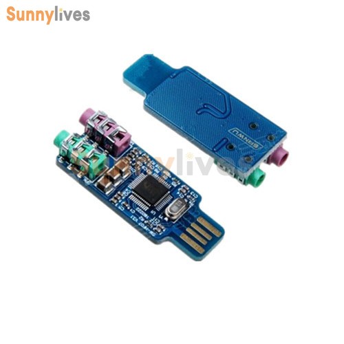 10PCS CM108 USB Drive Sound Card Laptop Computer External Sound Card Module - Photo 2/12