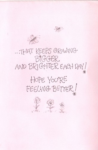 Betsey Clark Get Well Watering Can Flowers Flower Bouquet Glitter Hallmark Card - Picture 2 of 3