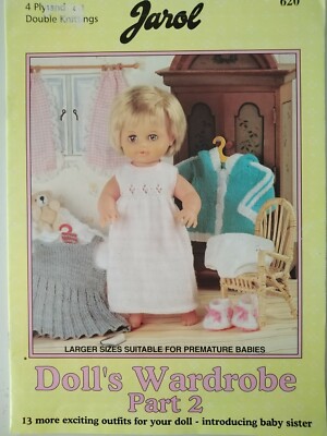DOLL'S WARDROBE Pt2 - Baby Dolls & Prem Babies - JAROL Knitting Pattern 620
