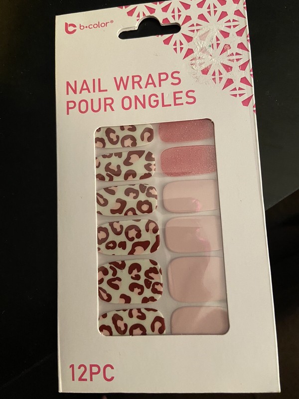 pink leopard nail wraps