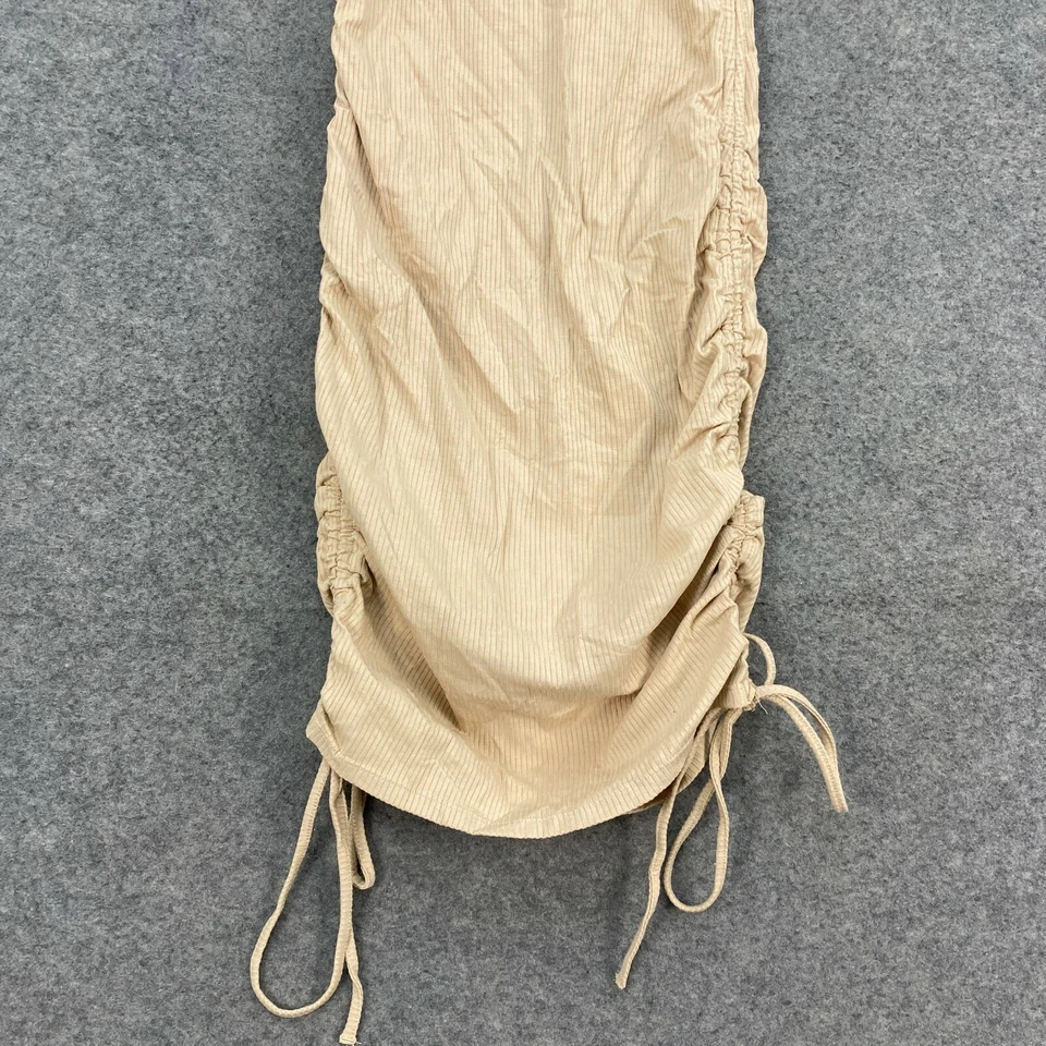 Vestido Love Tree para mujer talla M mediano beige ceñido al cuerpo fruncido sin mangas 16908 Foto 3 de 4