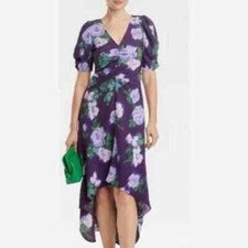 NWT A New Day Navy Purple Floral Midi Dress Size Medium