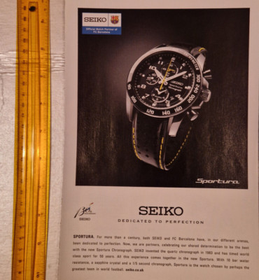 SEIKO: SPORTURA - DER PERFEKTION GEWIDMET - UHR WERBUNG 2011 - 10X7 IN WANDKUNST