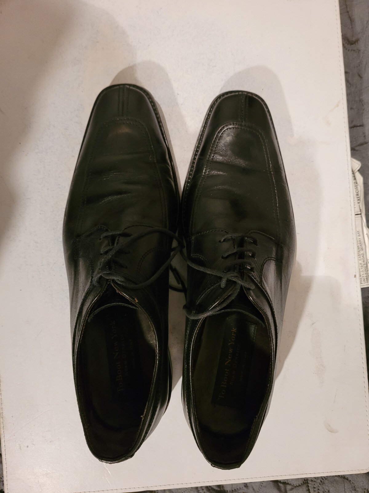 SAOLA SCARPE OXFORDS DA BOOT NEW YORK ADAM DERRICK UOMO PUNTA DIVISA NERE TAGLIA 9 5