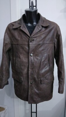 CONBIPEL LEATHER JACKET used men man brown size 52 PGS666PI