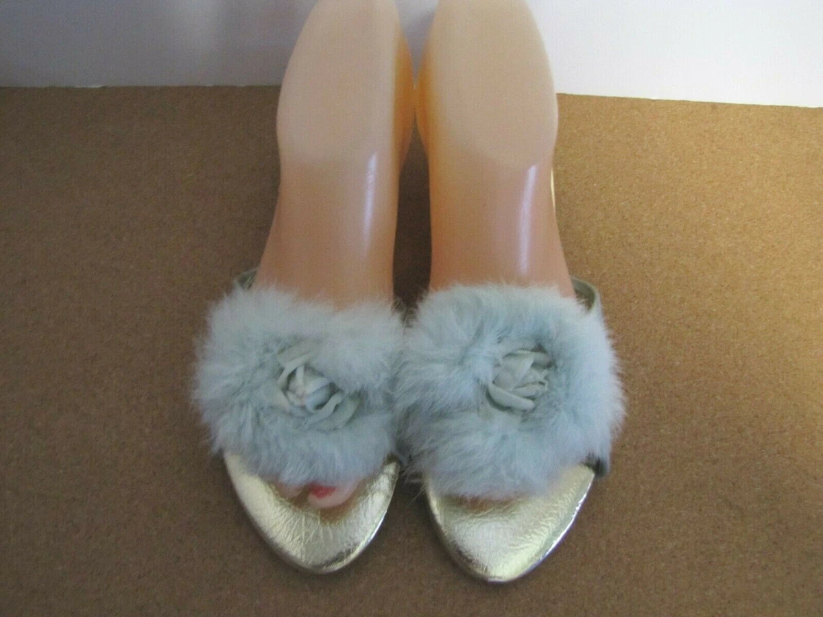 Vintage fluffy best sale slippers