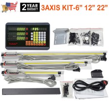 6" 12" 22" Linear Scale 3Axis Digital Readout DRO Display for Mill Lathe, US
