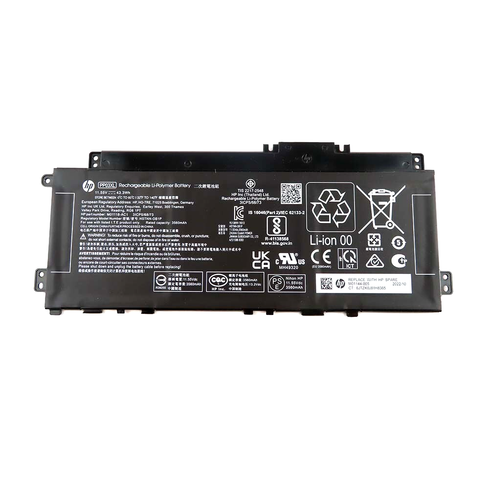 43Wh 3 Cell 11.55V Battery for HP Pavilion 14-DW - M01144-005