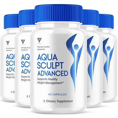 (5 Pack) Aqua Sculpt Advanced Pills, AquaSculpt Weight Management (300 Capsules)