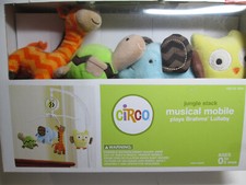 New Circo JUNGLE STACK Musical Mobile Plays Brahm's Lullaby New