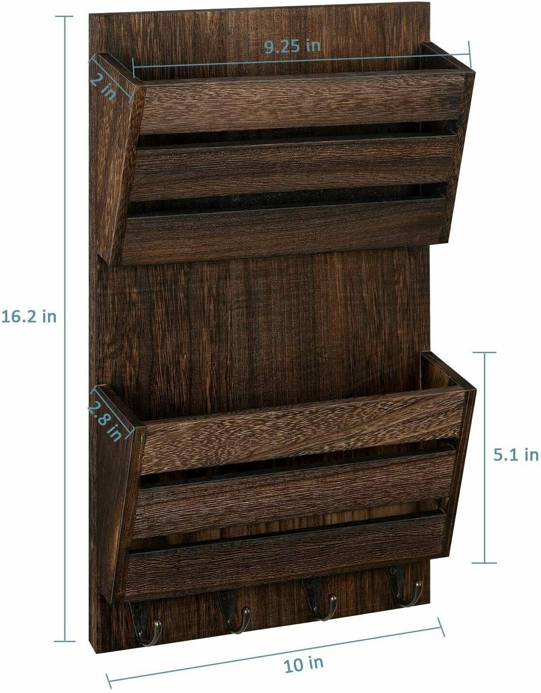 2Slot Key Holder Wall Mail Key Holder Hanging Mail Storage for