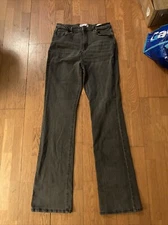 BRITNEY Jeans 33 x 37 tall High Rise Bootcut Lightweight Gray Jeans