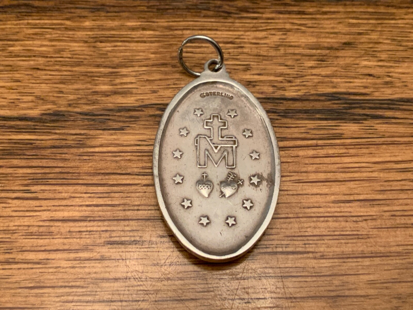 VTG Sterling 1830 O Mary Conceived Without Sin Pray For Us Medal