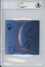 COLDPLAY FULL BAND SIGNED MOON MUSIC CD COVER PHOTO Beckett BAS COA AUTOGRAPH