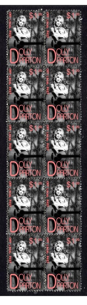 Bloc De 10 Timbres Dolly Parton – Neufs – Collection Musique Country