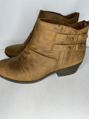 Botas al tobillo Bare Traps para mujer coñac Georgina bronceado gamuza talla 6 con cremallera - Imagen 6 de 10