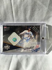 AUTO/BASE RELIC Joc Pederson Topps Now 2017 World Series Baseball 29/99, Mint