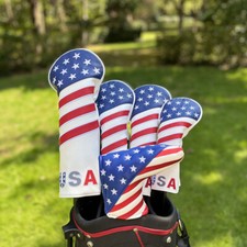 New American Style Pattern Golf Club Headcover Driver Woods Hybrid UT Head Cover