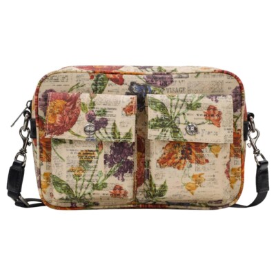 Patricia Nash PRAIANO Convertible Belt Bag Crossbody Parisian Newspaper Print