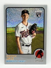 2022 Topps Heritage Griffin Jax RC Chrome Silver Boarder #/373 Twins Rookie #268