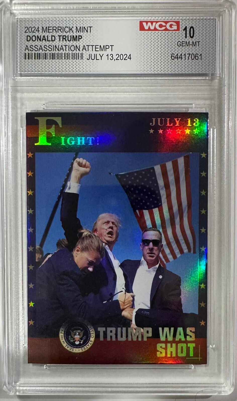 Donald Trump 2024 Shooting Assassination Card Collectible Trading Card