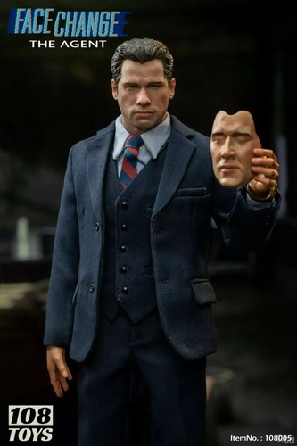 108 Toys Face Change The Agent + The Villain Action Figure Set 1/6 Face Off - Foto 6 di 13