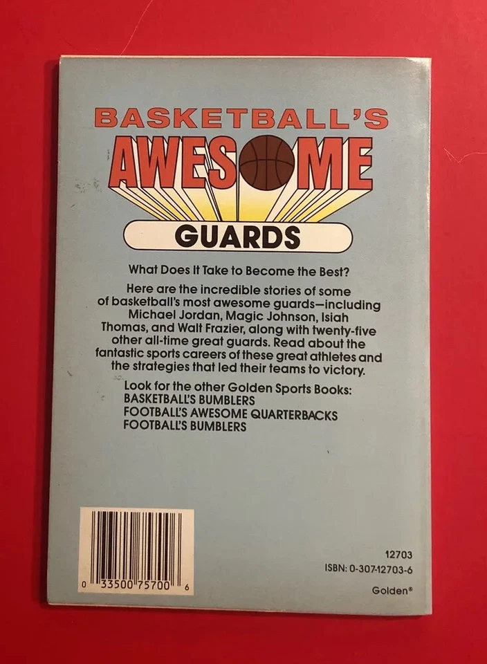 CHICAGO BULLS MICHAEL JORDAN Basketball Awesome Guards Book 1991 Vtg DJ Arneson Foto 3 de 4